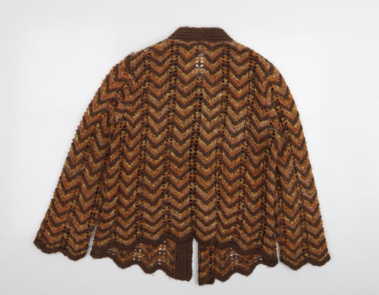 casamia Womens Multicoloured Geometric Cardigan Jumper Size S