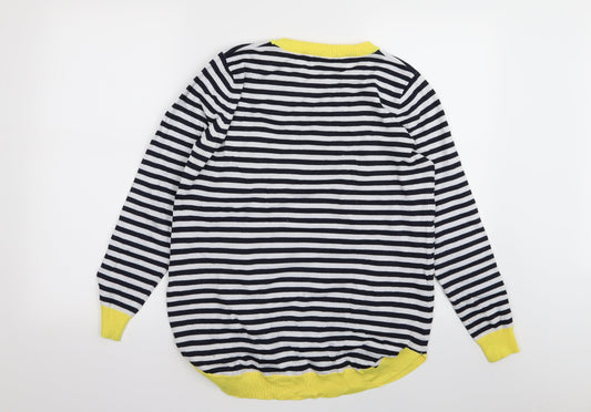 Caroline Morgan Womens Multicoloured Striped Pullover Jumper Size 8