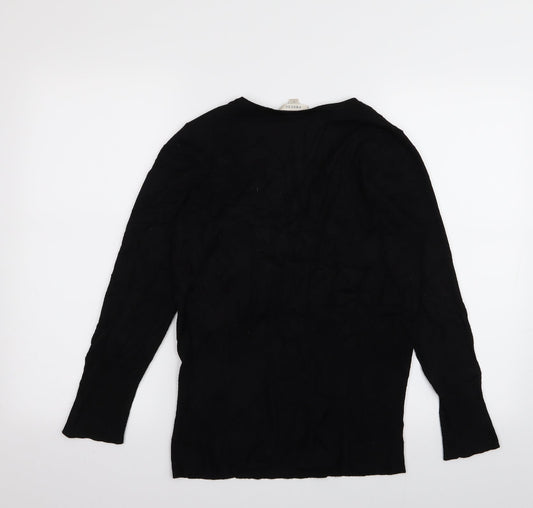 Precis Womens Black Pullover Jumper Size S
