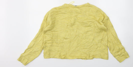 NEXT Womens Yellow Argyle/Diamond Pullover Hoodie Size S