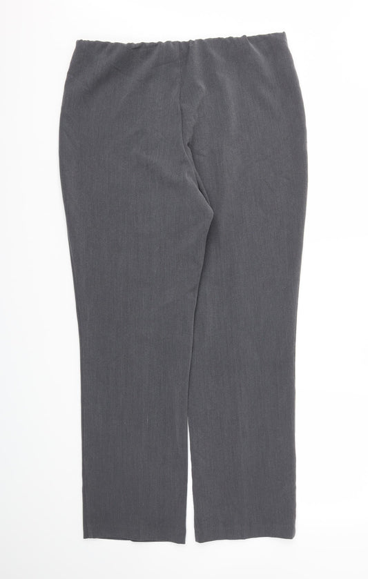 VIDA VI Womens Grey Trousers Size 14 L29 in
