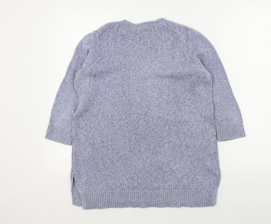 whte label Womens Blue Pullover Jumper Size XS