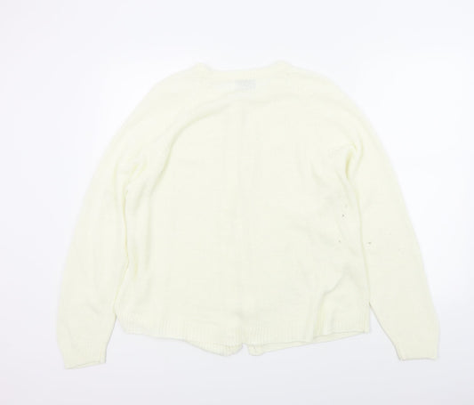 INVITATION Womens Beige Cardigan Jumper Size S