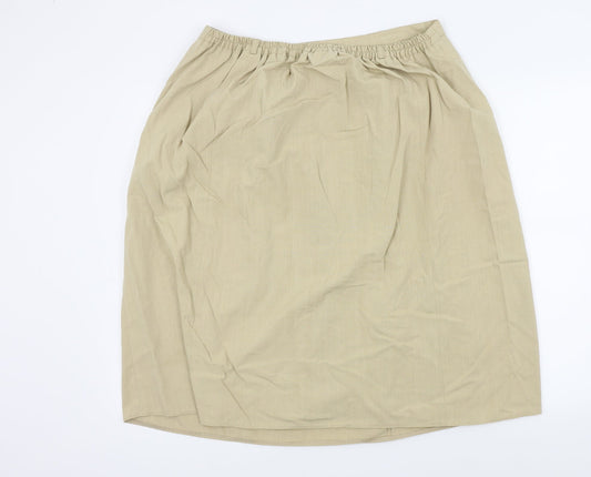 Bonmarché Womens Beige Flare Skirt Size 22 in