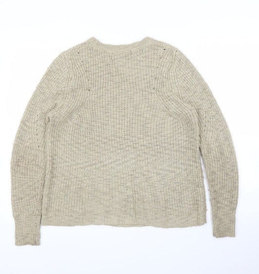 Preworn Womens Beige Pullover Jumper Size M