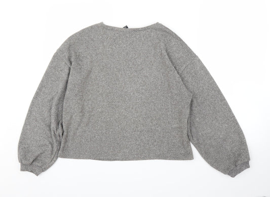 New Look Womens Grey Pullover Jumper Size M