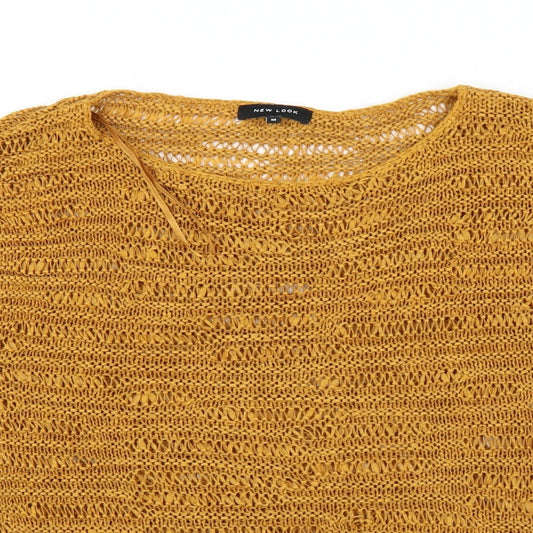 New Look Womens Yellow Pullover Jumper Size M
