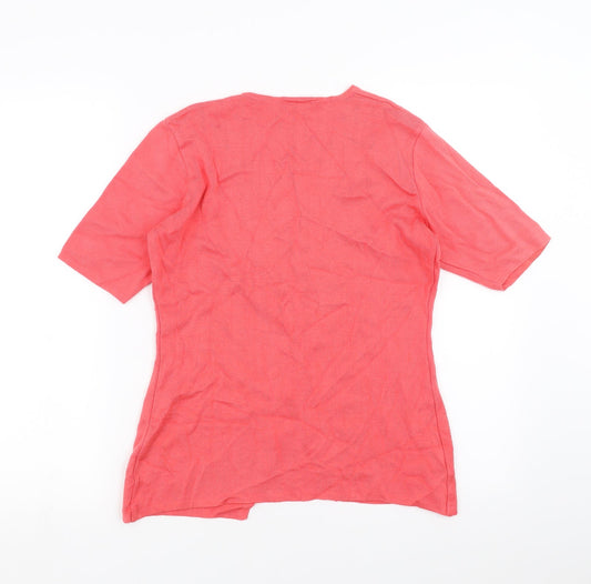 Le Comte Womens Pink Cardigan Jumper Size 12