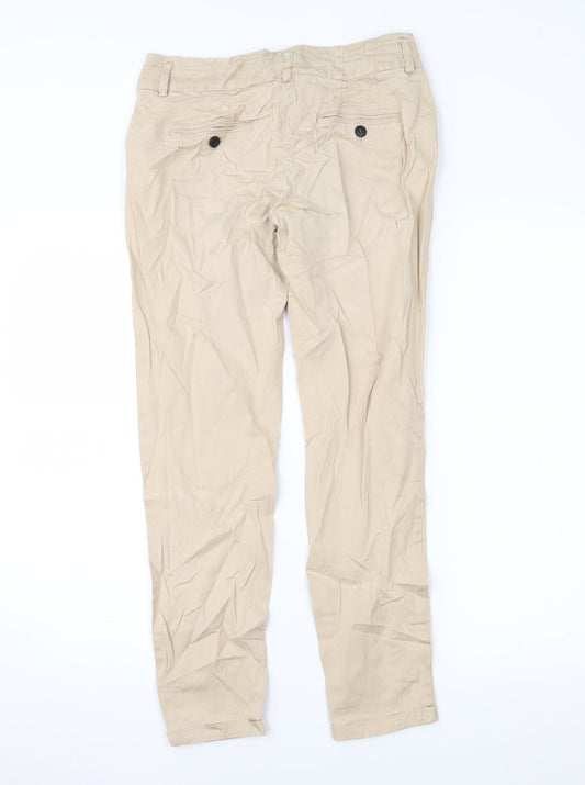 Zara Womens Brown Chino Trousers Size 8 L28 in