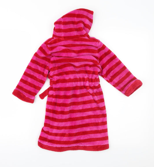 Mini Club Girls Pink Striped Robe Size 2-3 Years
