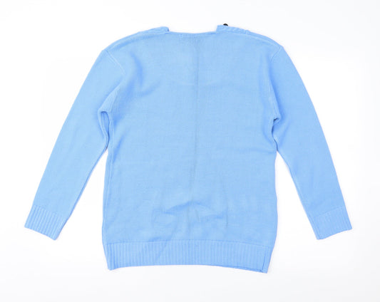 Choice Womens Blue Pullover Jumper Size S