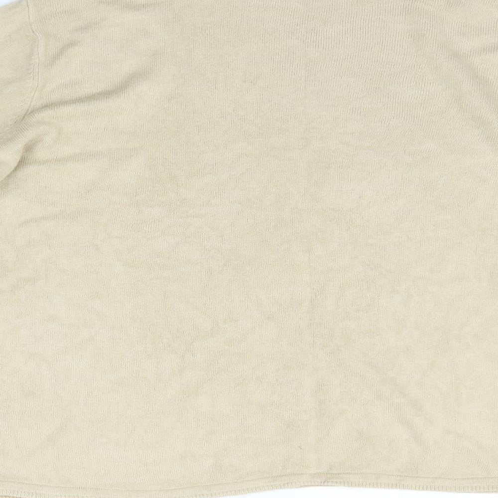 BM Womens Beige Pullover Jumper Size M