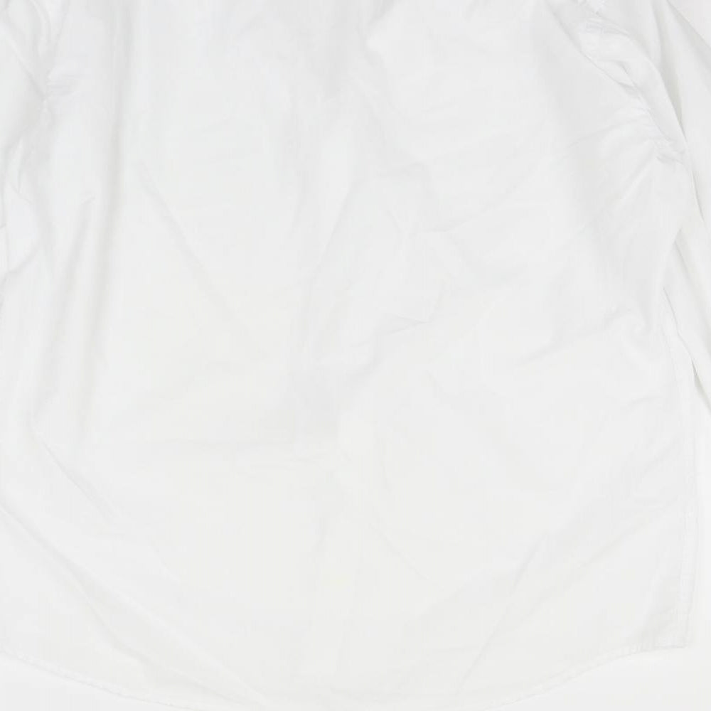 jean years Mens White Button-Up Size 15.5