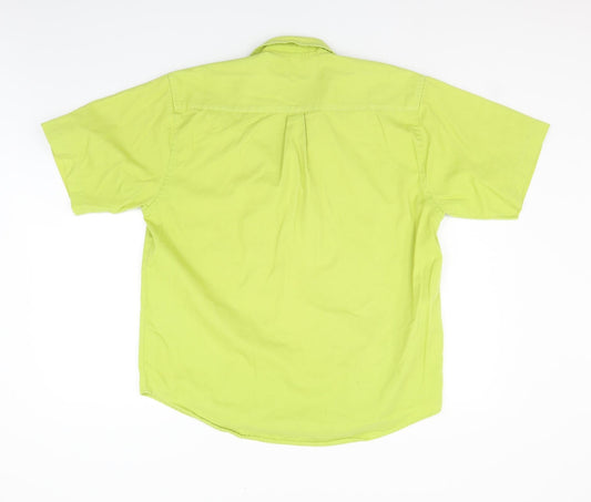 American Tradition Womens Green Basic Button-Up Size M