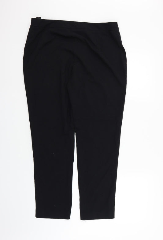 Marks and Spencer Womens Black Trousers Size 14 L26 in