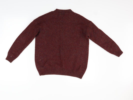 Topshop Womens Red Henley Jumper Size 10