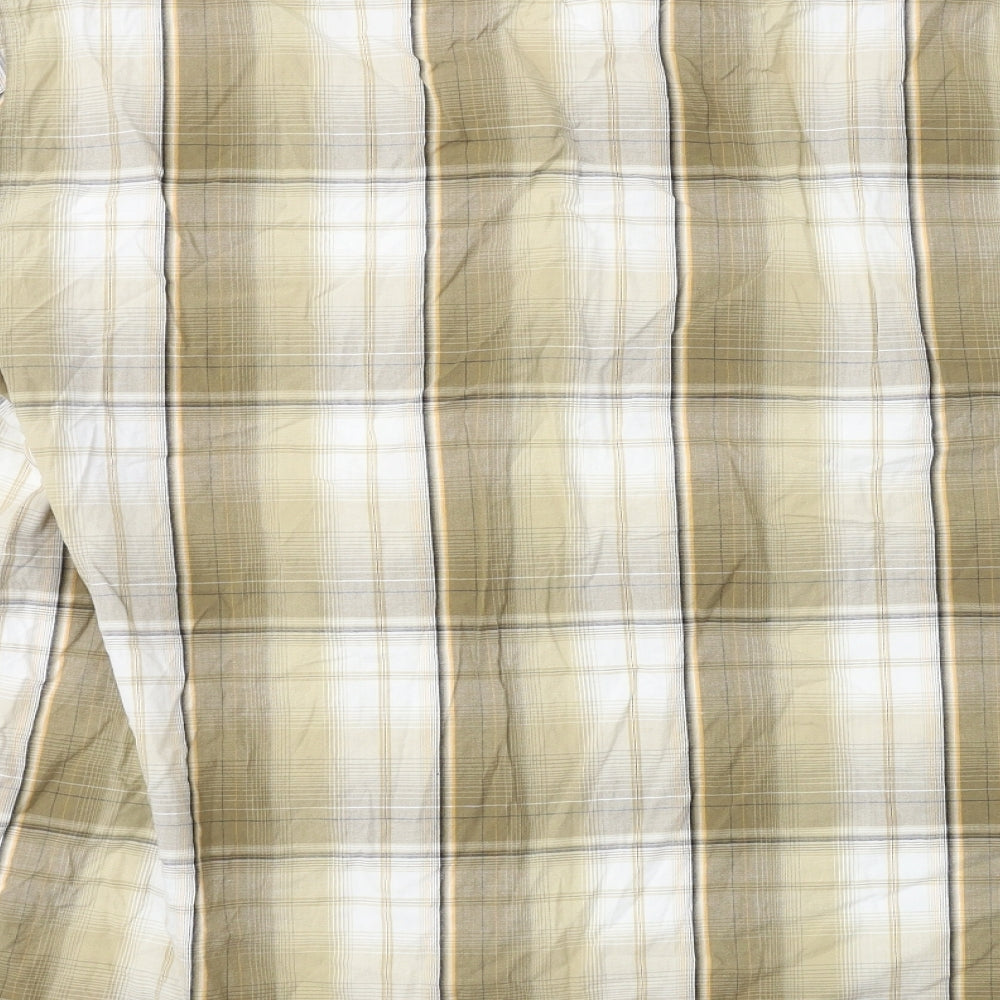BHS Mens Brown Check Button-Up Size XL