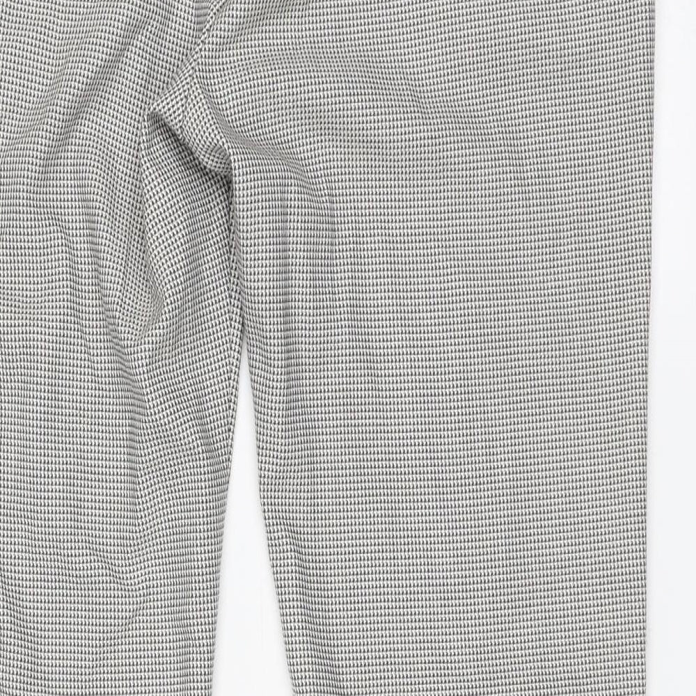 Mango Womens Grey Trousers Size 38 L27 in