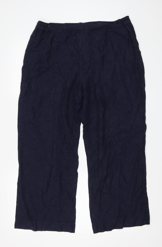 Joanna Hope Womens Blue Trousers Size 16 L27 in