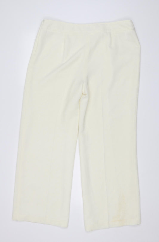 CC Womens Ivory Trousers Size 16 L29.5 in