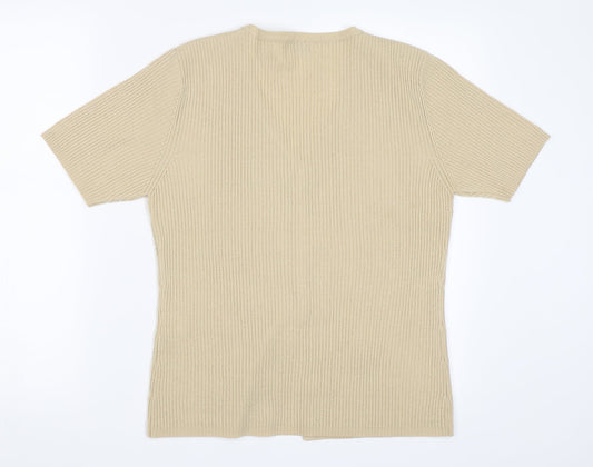 Bonmarché Womens Beige Cardigan Jumper Size S