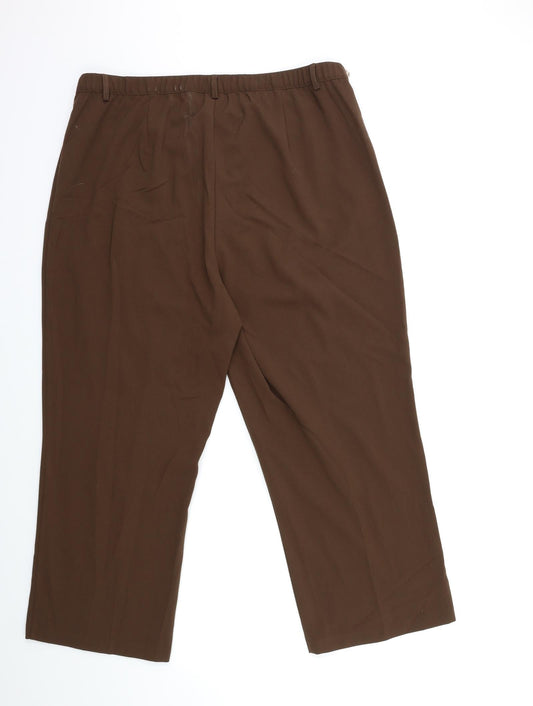 Damart Womens Brown Trousers Size 20 L28 in