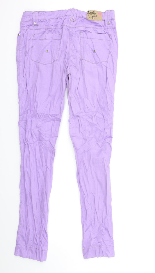 Here + There Womens Purple Straight Jeans Size 30 in L31 in