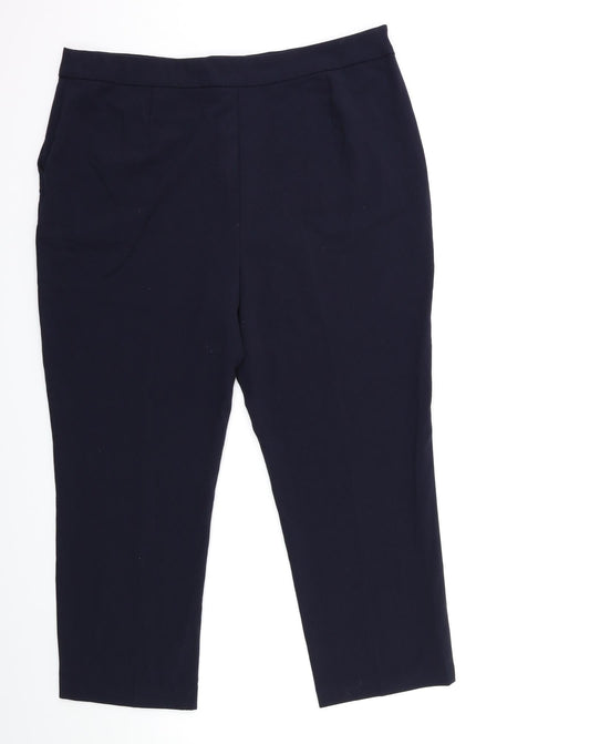 ISLE Womens Blue Trousers Size 18 L25 in