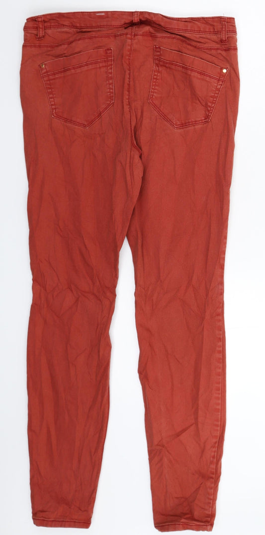 C&A Womens Brown Denim Skinny Jeans Size 32 in L29 in