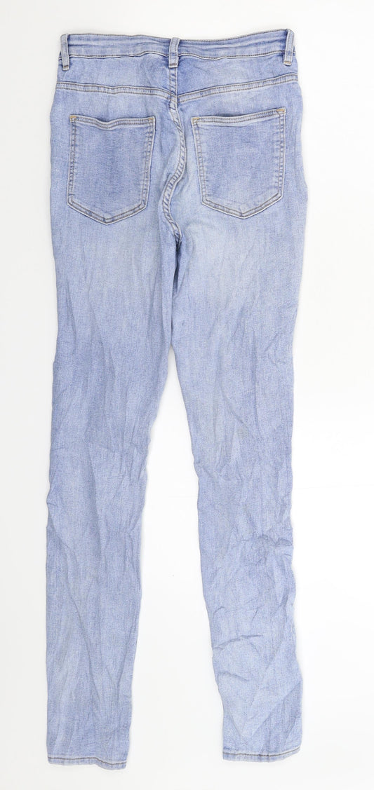 Divided Womens Blue Denim Skinny Jeans Size 8 L27 in