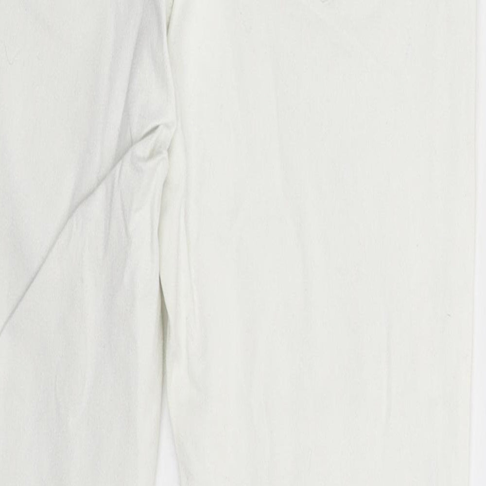 H&M Womens White Denim Skinny Jeans Size 10 L26 in