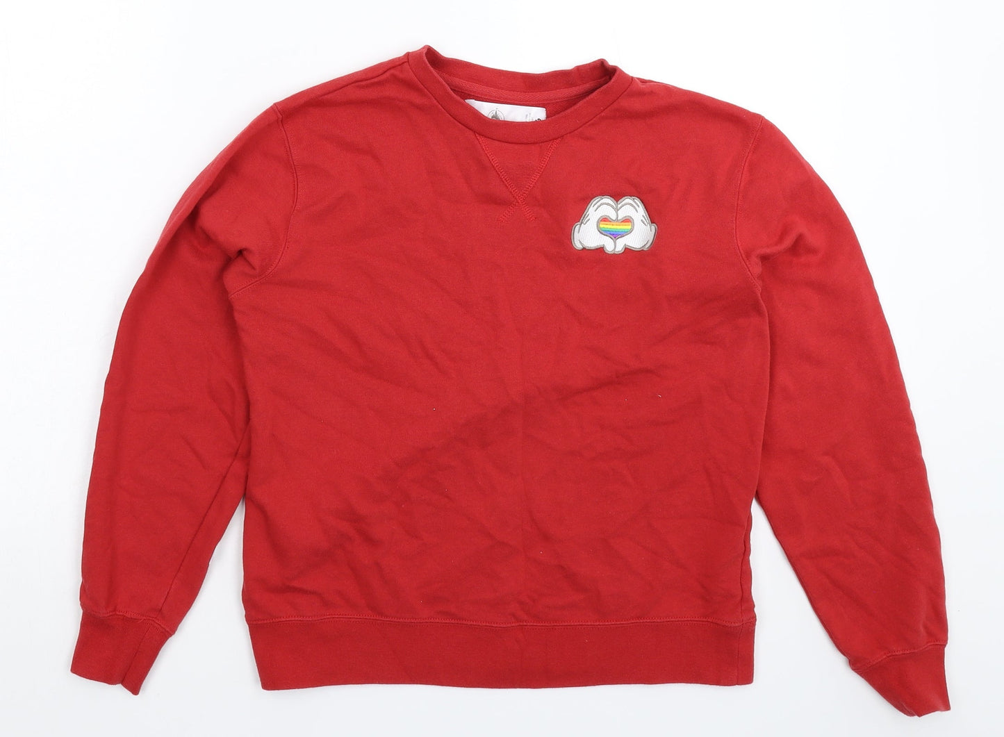 Disney Womens Red Pullover Sweatshirt Size M