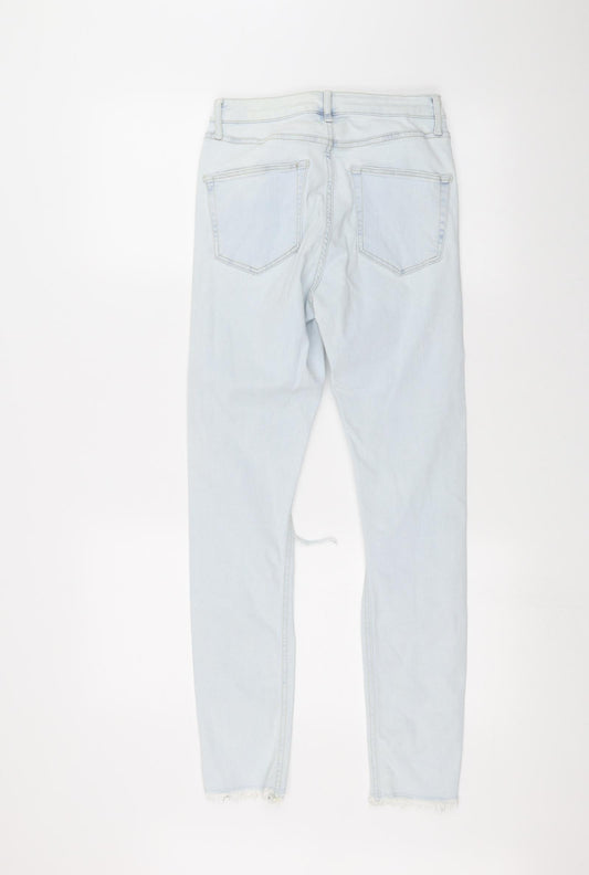 Topshop Womens Blue Denim Straight Jeans Size 28 L26 in