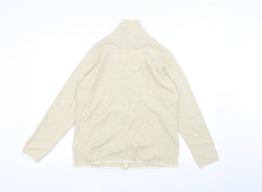 EWM Womens White Jacket Coatigan Size 14