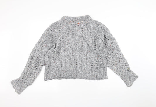 Topshop Womens Grey Knit Pullover Jumper Size 4