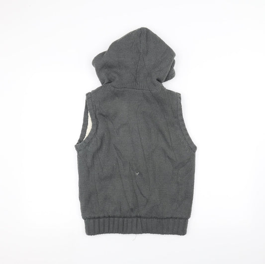 AriZona Womens Grey Knit Jacket Coatigan Size M