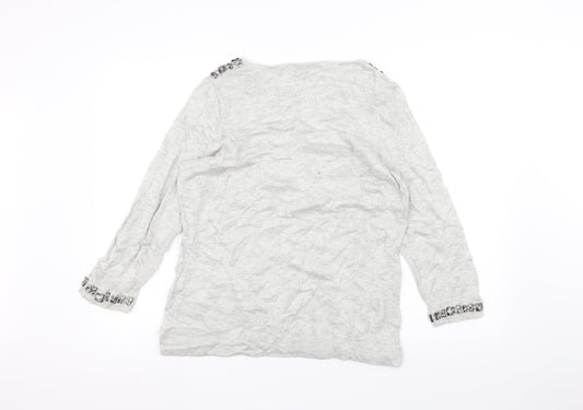 Wallis Womens Grey Pullover Jumper Size M