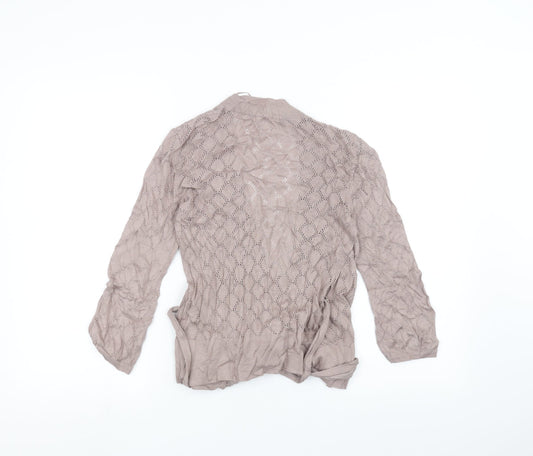 H&M Womens Brown Cardigan Jumper Size 6