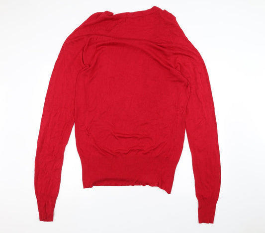ameranto Womens Red Basic T-Shirt Size 12