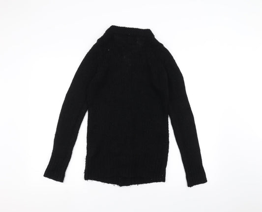 miss flori Womens Black Jacket Coatigan Size 8