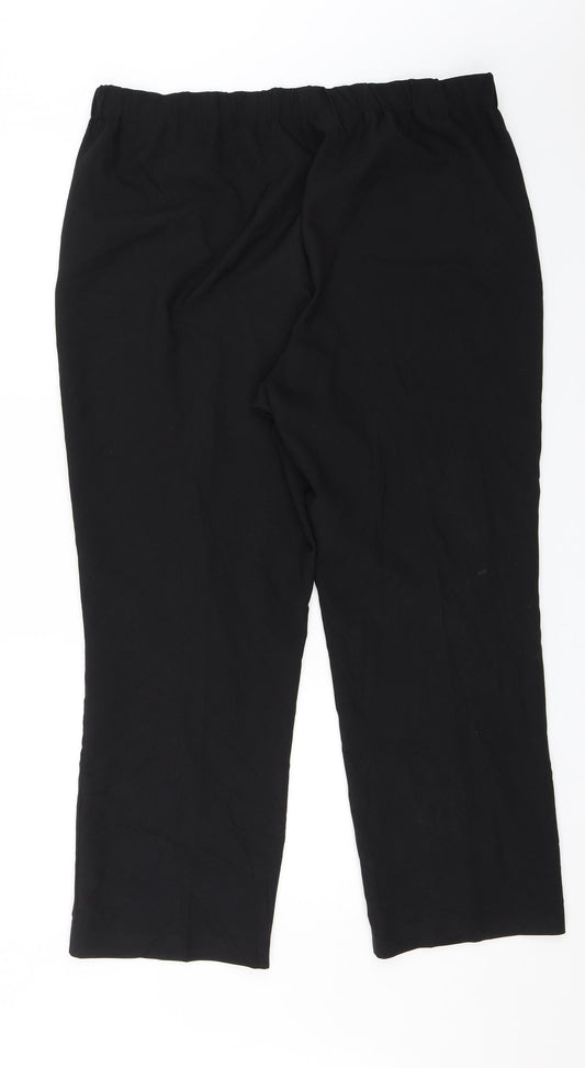 Preworn Womens Black Dress Pants Trousers Size 18 L26 in