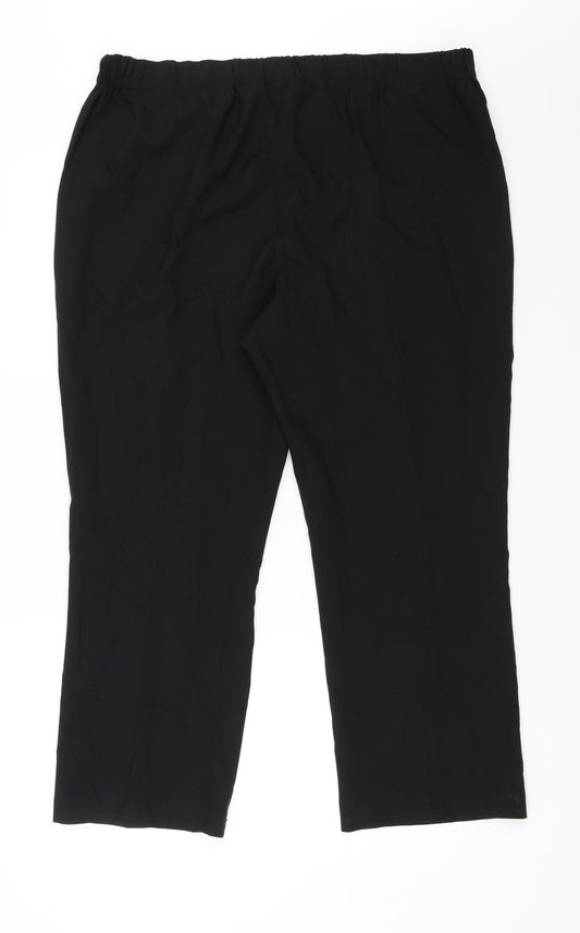 Preworn Womens Black Dress Pants Trousers Size 18 L25 in