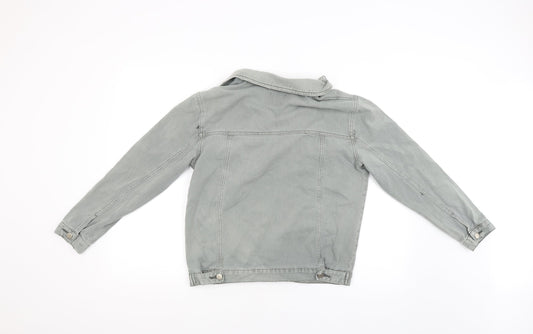 Boohoo Womens Grey Biker Coat Size 8