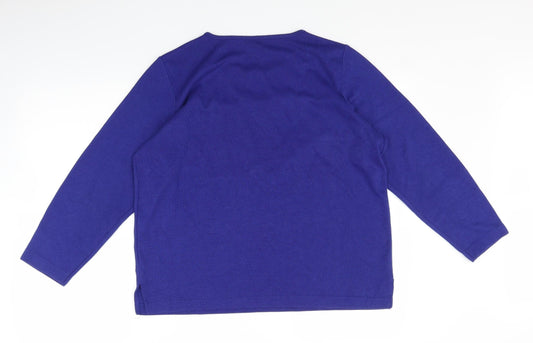 BM Womens Blue Pullover Jumper Size M