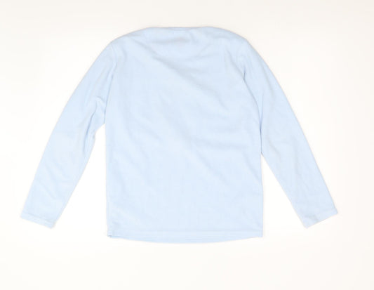 YD Girls Blue Fleece Top Pyjama Top Size 12-13 Years