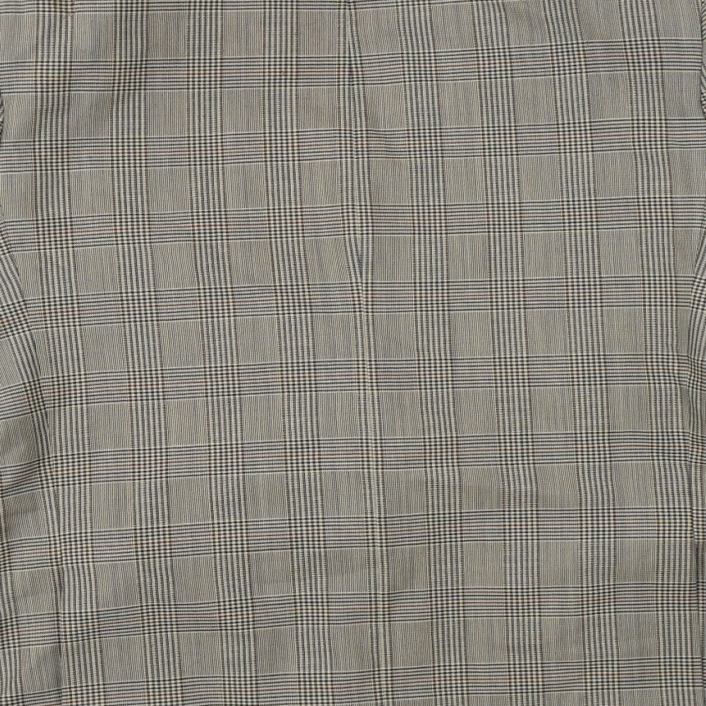 Brand and care label for Canada men’s brown check jacket suit jacket, size 42