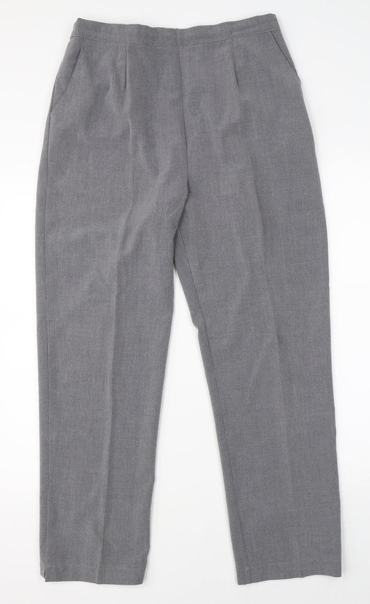 Preworn Womens Grey Dress Pants Trousers Size 14 L27 in