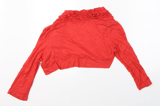 Per Una Womens Red Shrug Jumper Size 14