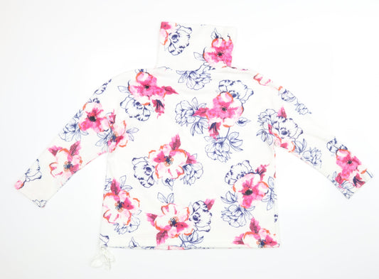 Love Leisure Womens White Floral Pullover Jumper Size 14