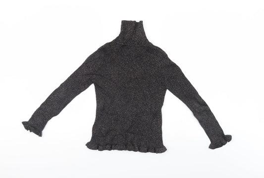 M&S Girls Black Pullover Jumper Size 9-10 Years